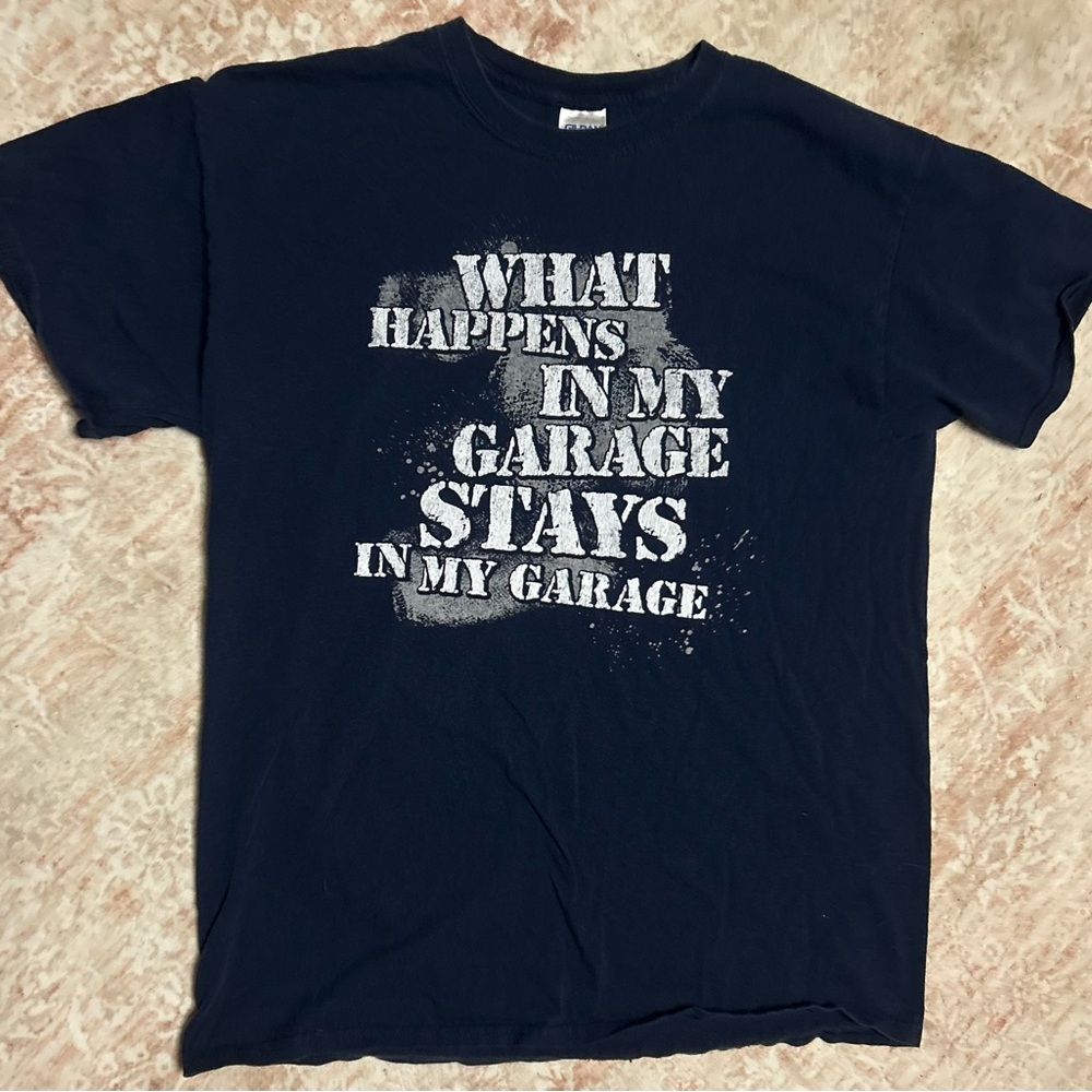Gildan Navy Graphic Tee
